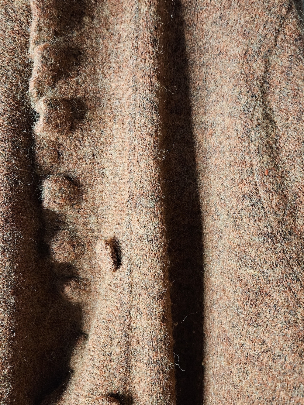 Carole Little Brown Ruffle-Trim Open Cardigan Sweater - Picture 3 of 4